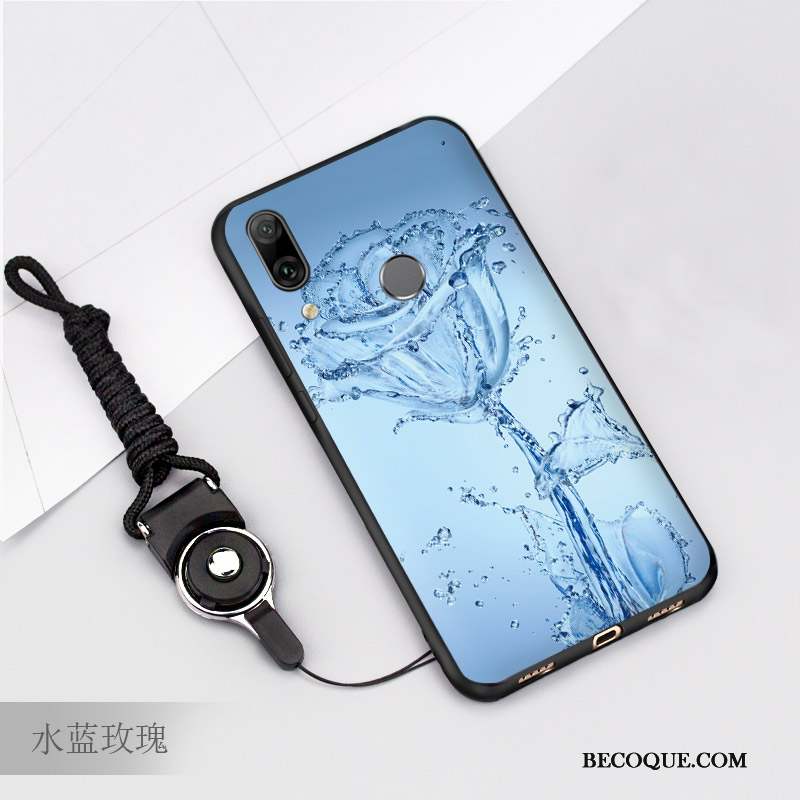 Huawei P Smart 2019 Dessin Animé Noir Tendance Tout Compris Coque Fluide Doux