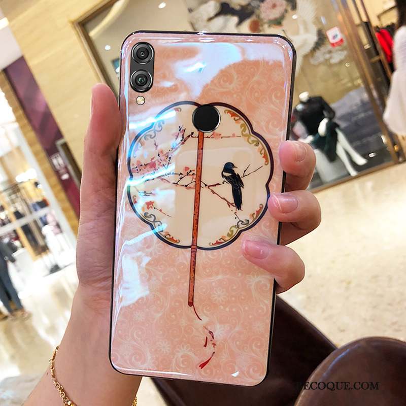 Huawei P Smart 2019 Fluide Doux Délavé En Daim Bleu Coque De Téléphone Personnalité Marque De Tendance