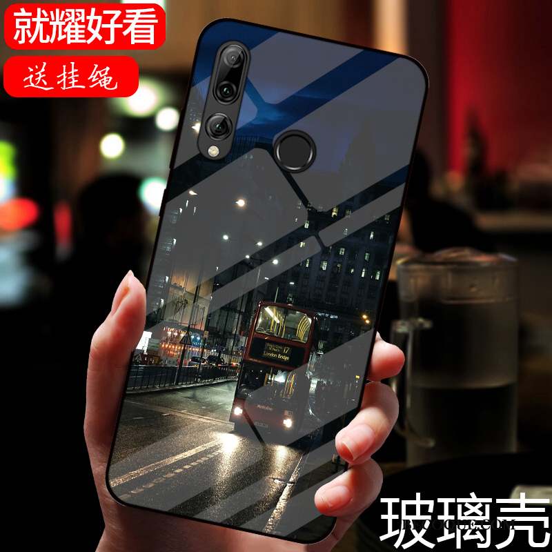 Huawei P Smart+ 2019 Miroir Coque Noir Peinture Dessin Animé Verre