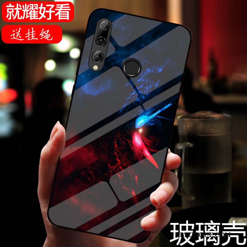 Huawei P Smart+ 2019 Miroir Coque Noir Peinture Dessin Animé Verre