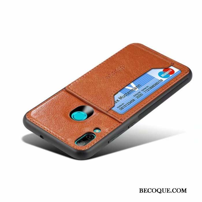 Huawei P Smart 2019 Modèle Fleurie Coque De Téléphone Ultra Marron Légères Placage