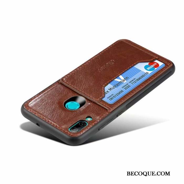 Huawei P Smart 2019 Modèle Fleurie Coque De Téléphone Ultra Marron Légères Placage