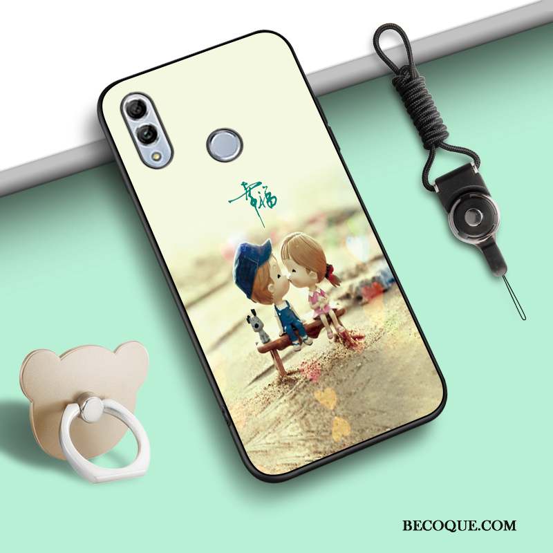 Huawei P Smart 2019 Ornements Suspendus Dessin Animé Incassable Anneau Coque De Téléphone Fluide Doux