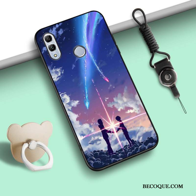 Huawei P Smart 2019 Ornements Suspendus Dessin Animé Incassable Anneau Coque De Téléphone Fluide Doux