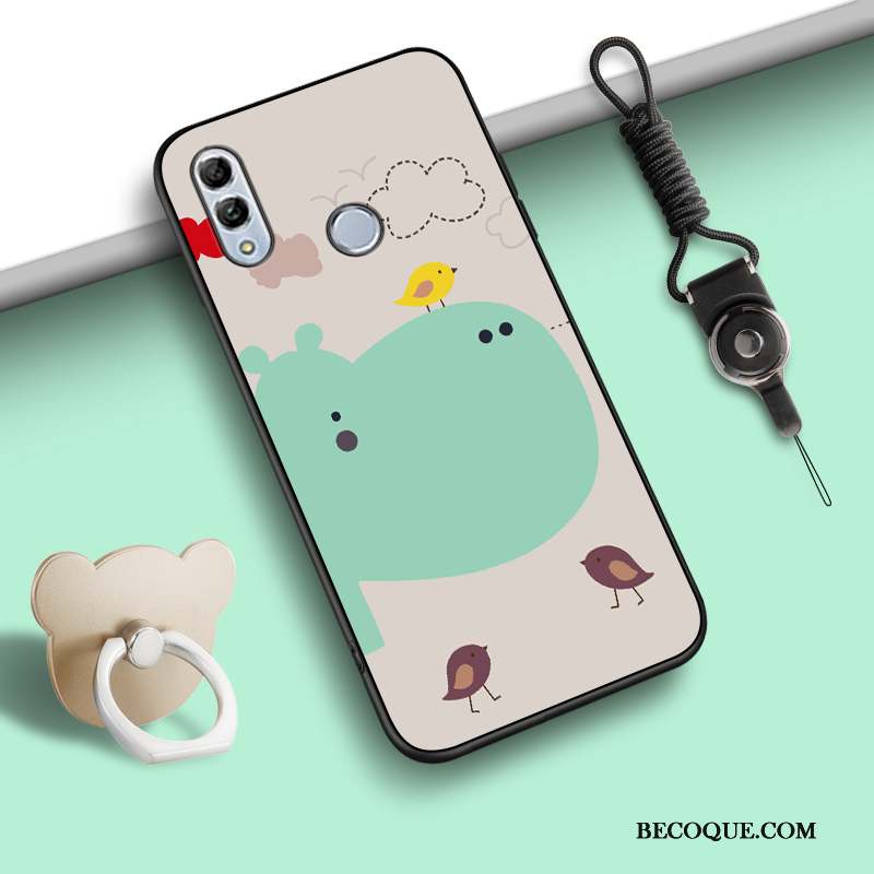 Huawei P Smart 2019 Ornements Suspendus Dessin Animé Incassable Anneau Coque De Téléphone Fluide Doux