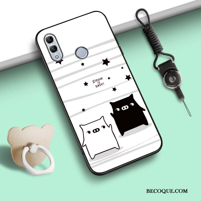 Huawei P Smart 2019 Ornements Suspendus Dessin Animé Incassable Anneau Coque De Téléphone Fluide Doux