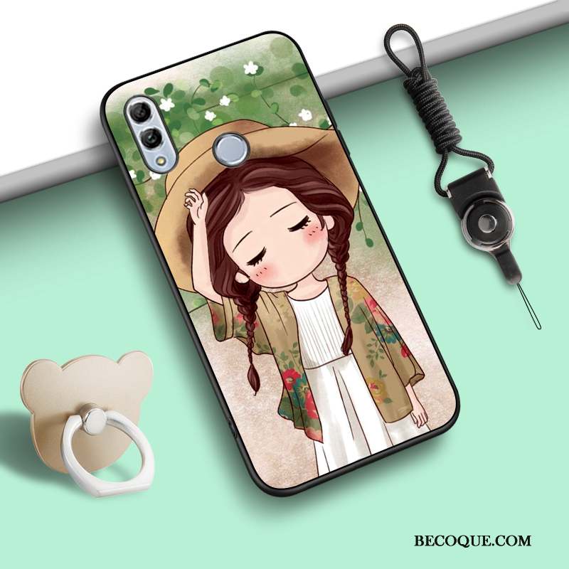 Huawei P Smart 2019 Ornements Suspendus Dessin Animé Incassable Anneau Coque De Téléphone Fluide Doux