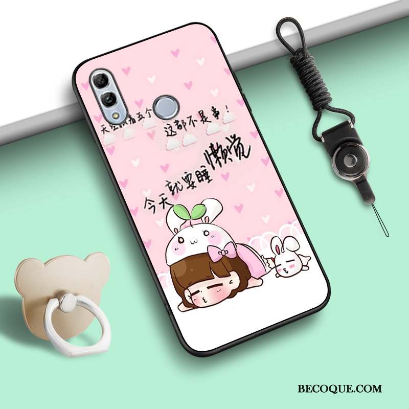 Huawei P Smart 2019 Ornements Suspendus Dessin Animé Incassable Anneau Coque De Téléphone Fluide Doux