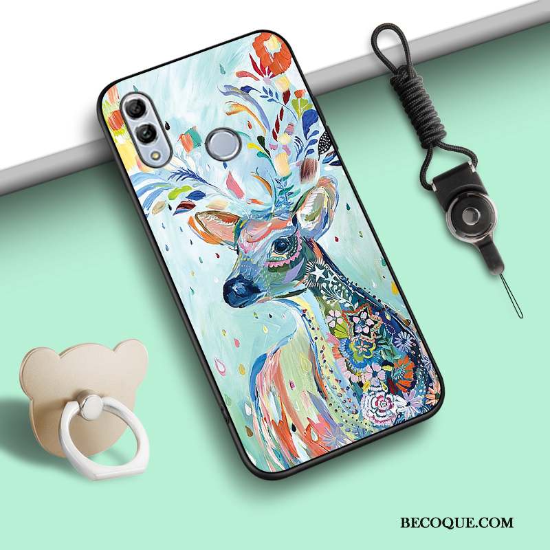 Huawei P Smart 2019 Ornements Suspendus Dessin Animé Incassable Anneau Coque De Téléphone Fluide Doux