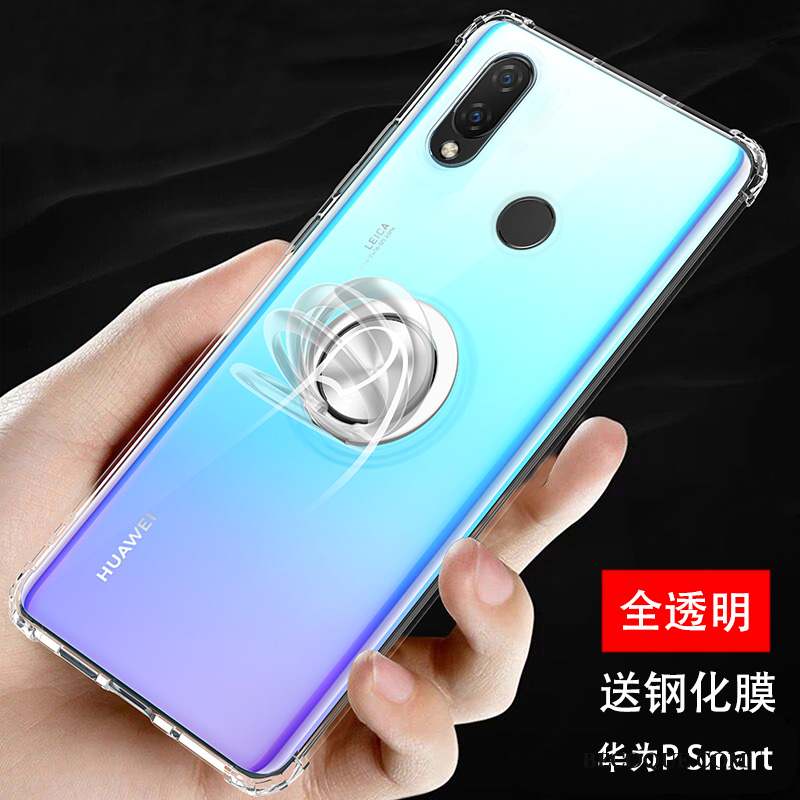 Huawei P Smart+ 2019 Tout Compris Coque De Téléphone Tendance Silicone Anneau Magnétisme