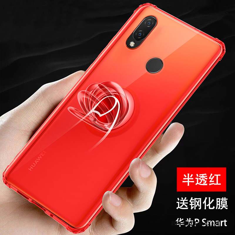 Huawei P Smart+ 2019 Tout Compris Coque De Téléphone Tendance Silicone Anneau Magnétisme