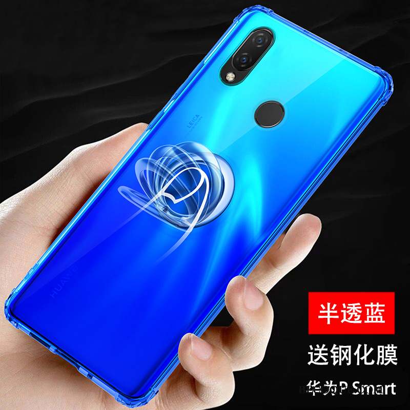 Huawei P Smart+ 2019 Tout Compris Coque De Téléphone Tendance Silicone Anneau Magnétisme