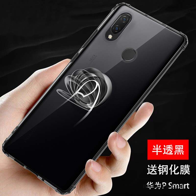 Huawei P Smart+ 2019 Tout Compris Coque De Téléphone Tendance Silicone Anneau Magnétisme