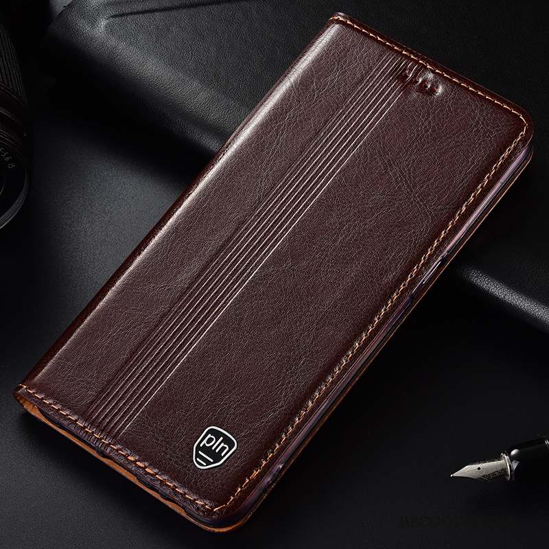 Huawei P Smart 2019 Étui Coque De Téléphone Cuir Véritable Modèle Fleurie Étui En Cuir Clamshell