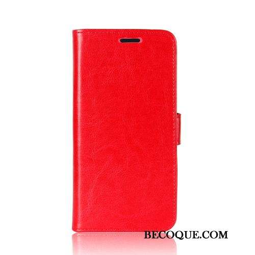 Huawei P Smart 2020 Coque De Téléphone Protection Étui En Cuir Rouge Portefeuille Business