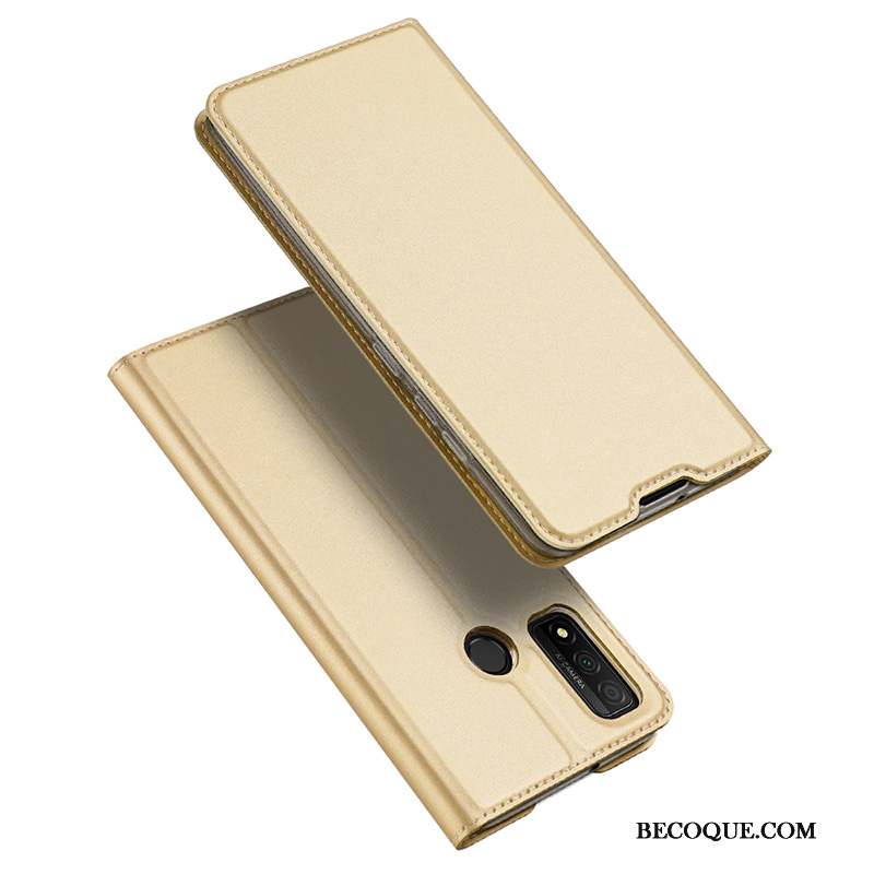 Huawei P Smart 2020 Étui En Cuir Carte Or Coque De Téléphone Magnétisme Clamshell