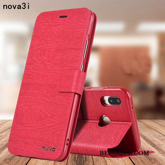 Huawei P Smart+ Bois Coque Incassable Silicone Or Fluide Doux