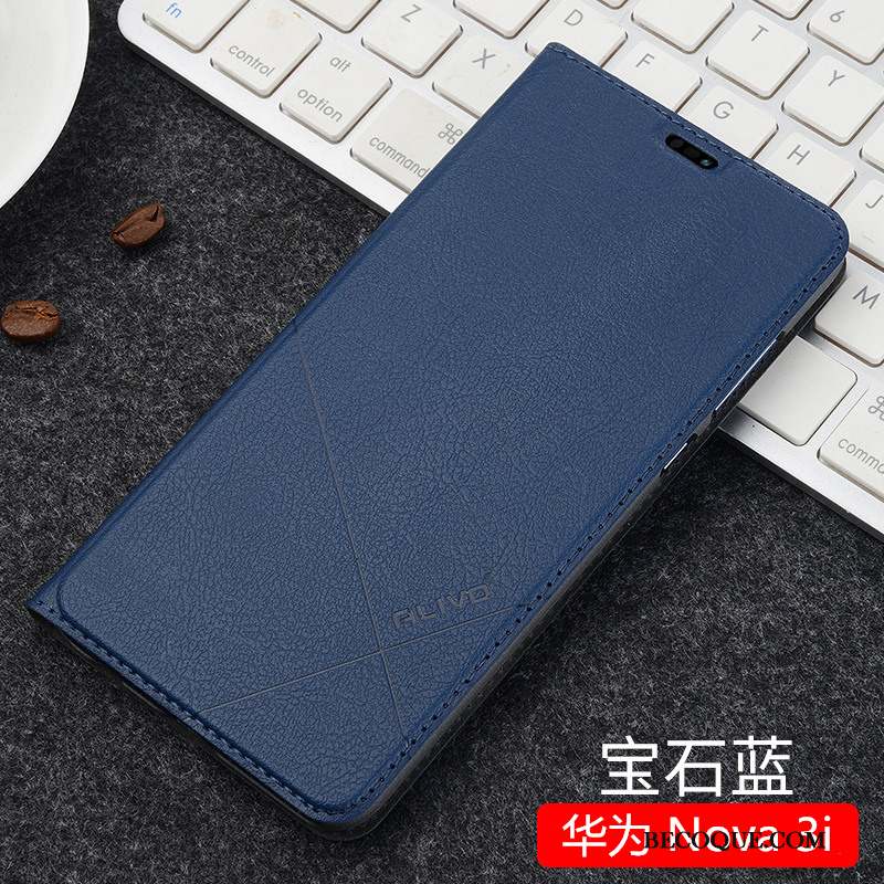 Huawei P Smart+ Clamshell Coque Noir Étui Tout Compris Incassable