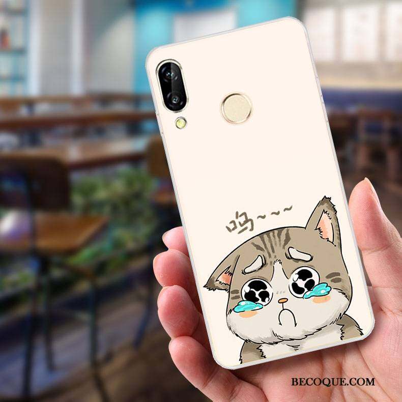 Huawei P Smart+ Coque De Téléphone Peinture Incassable Étui Gaufrage Dessin Animé