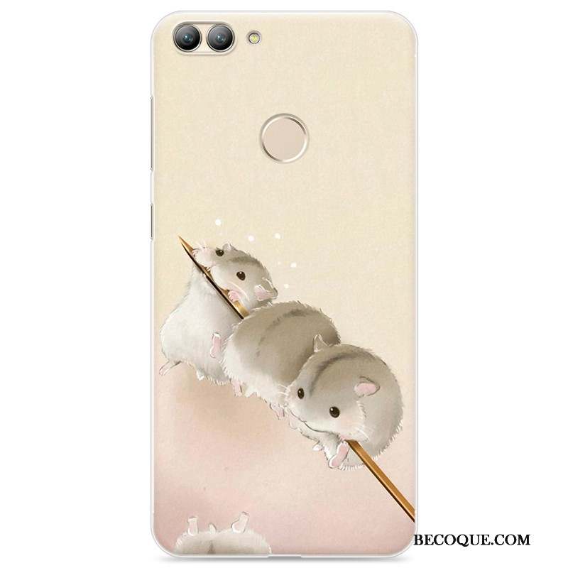 Huawei P Smart Coque De Téléphone Protection Rose Dessin Animé Étui Silicone