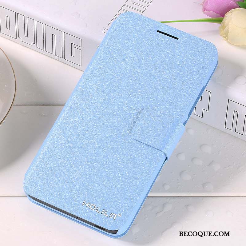 Huawei P Smart Coque De Téléphone Étui En Cuir Housse Protection Bleu Clair Incassable