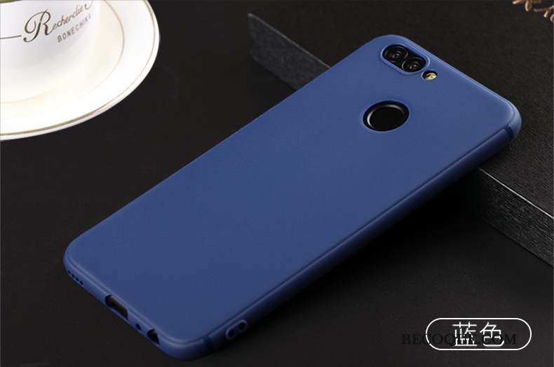 Huawei P Smart Coque Délavé En Daim Incassable Tout Compris Silicone Noir Protection