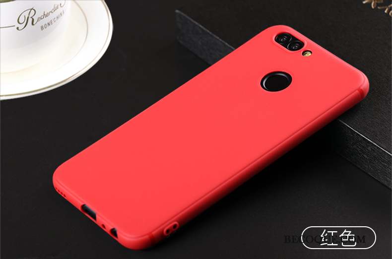 Huawei P Smart Coque Délavé En Daim Incassable Tout Compris Silicone Noir Protection