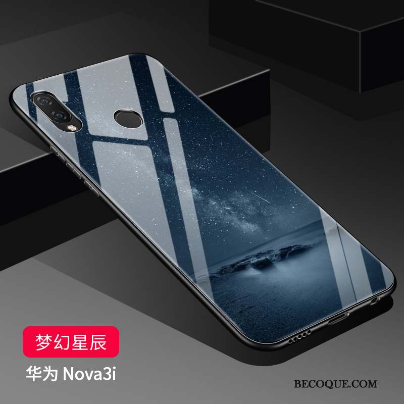 Huawei P Smart+ Coque Marque De Tendance Personnalité Fluide Doux Très Mince Mode Délavé En Daim