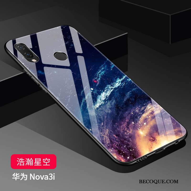 Huawei P Smart+ Coque Marque De Tendance Personnalité Fluide Doux Très Mince Mode Délavé En Daim