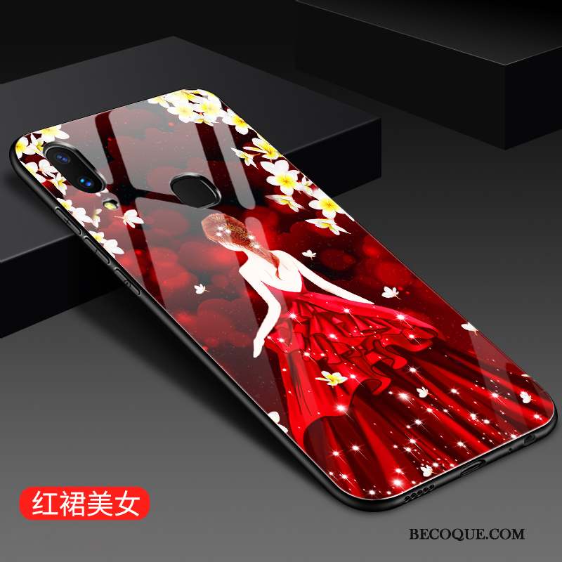 Huawei P Smart+ Coque Miroir Personnalité Étui Tout Compris Tendance Fluide Doux