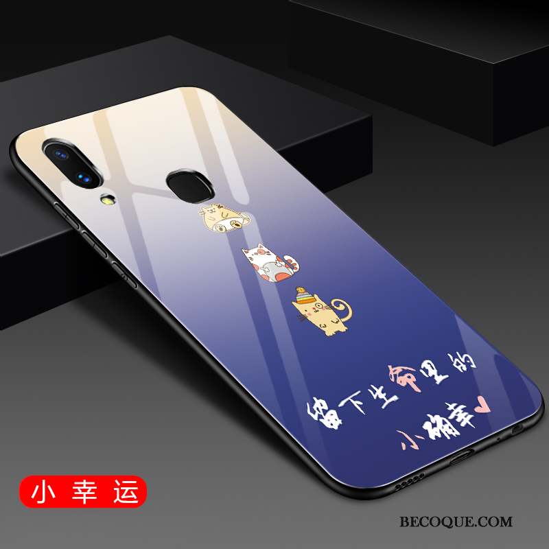 Huawei P Smart+ Coque Miroir Personnalité Étui Tout Compris Tendance Fluide Doux