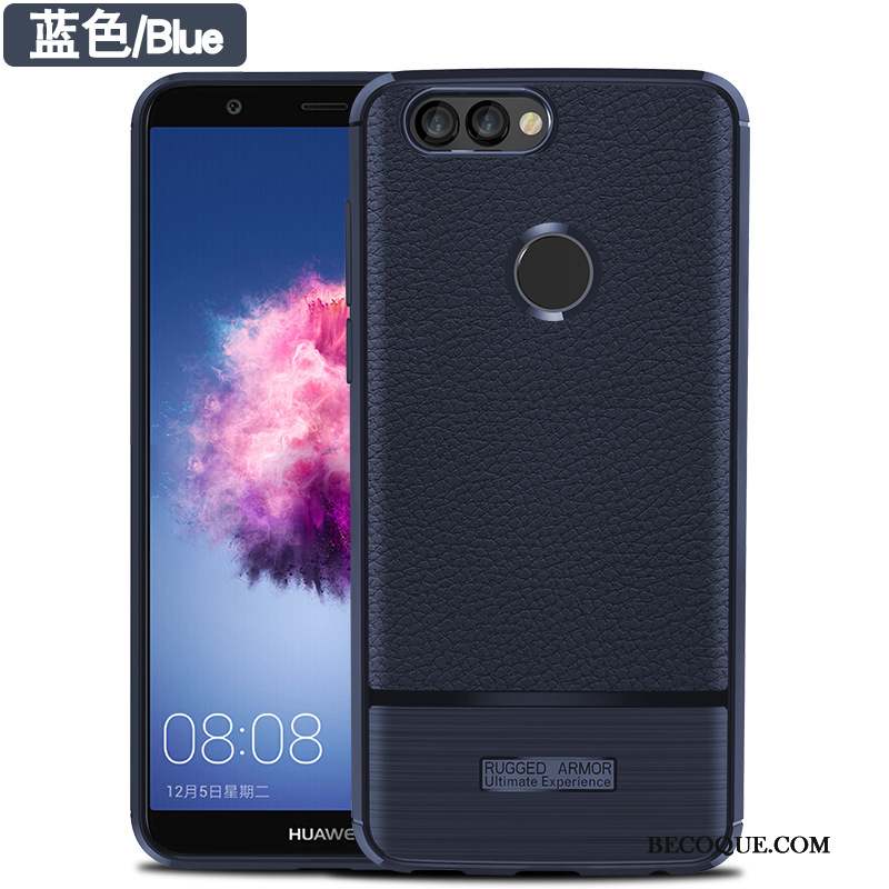 Huawei P Smart Coque Protection Délavé En Daim Fluide Doux Étui Tout Compris Incassable