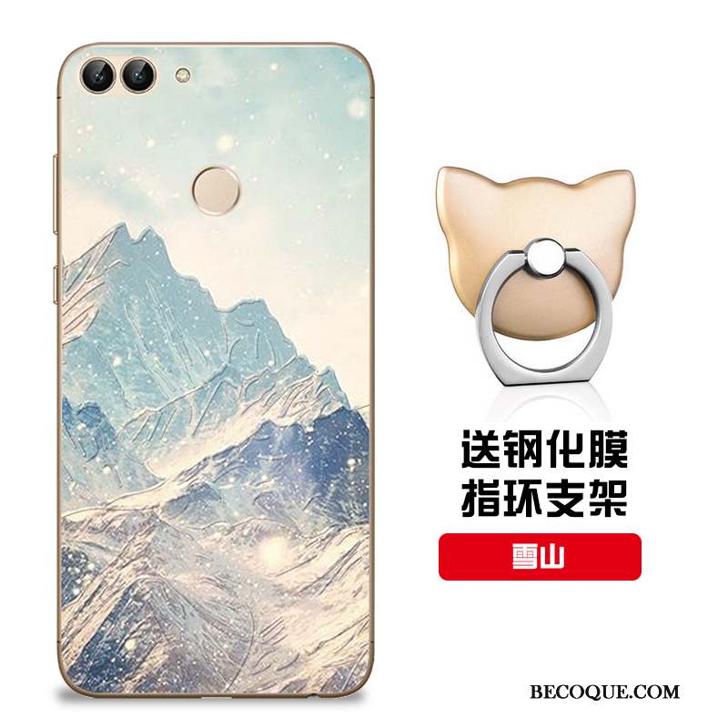 Huawei P Smart Coque Protection Modèle Jaune Silicone Téléphone Portable Fluide Doux