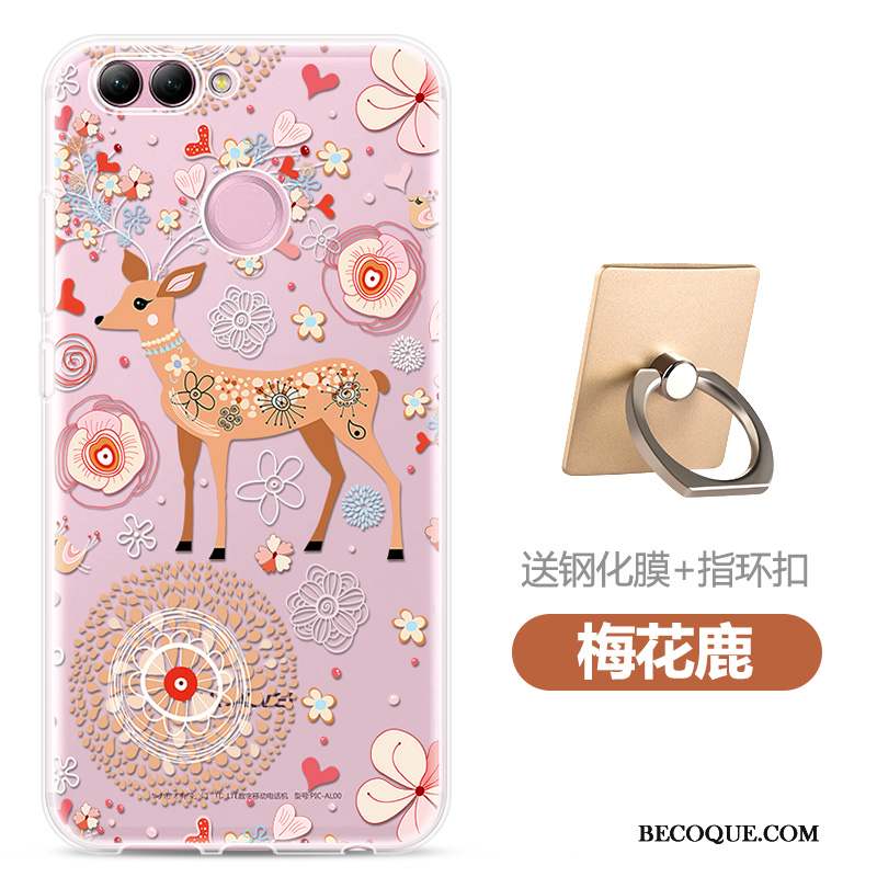 Huawei P Smart Coque Transparent Protection Silicone Étui Bleu Clair