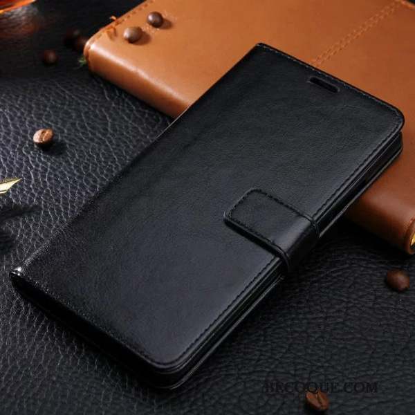 Huawei P Smart Coque Étui Clamshell Fluide Doux Étui En Cuir Téléphone Portable Cuir Véritable