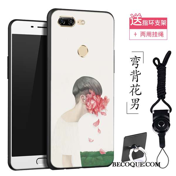 Huawei P Smart Fluide Doux Coque De Téléphone Blanc Créatif Amoureux Délavé En Daim