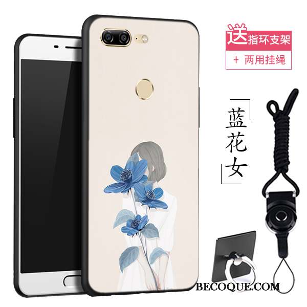 Huawei P Smart Fluide Doux Coque De Téléphone Blanc Créatif Amoureux Délavé En Daim