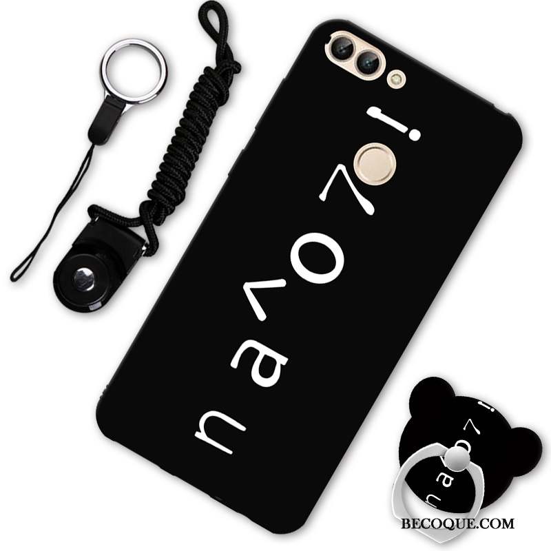 Huawei P Smart Fluide Doux Noir Incassable Coque De Téléphone Silicone Tendance