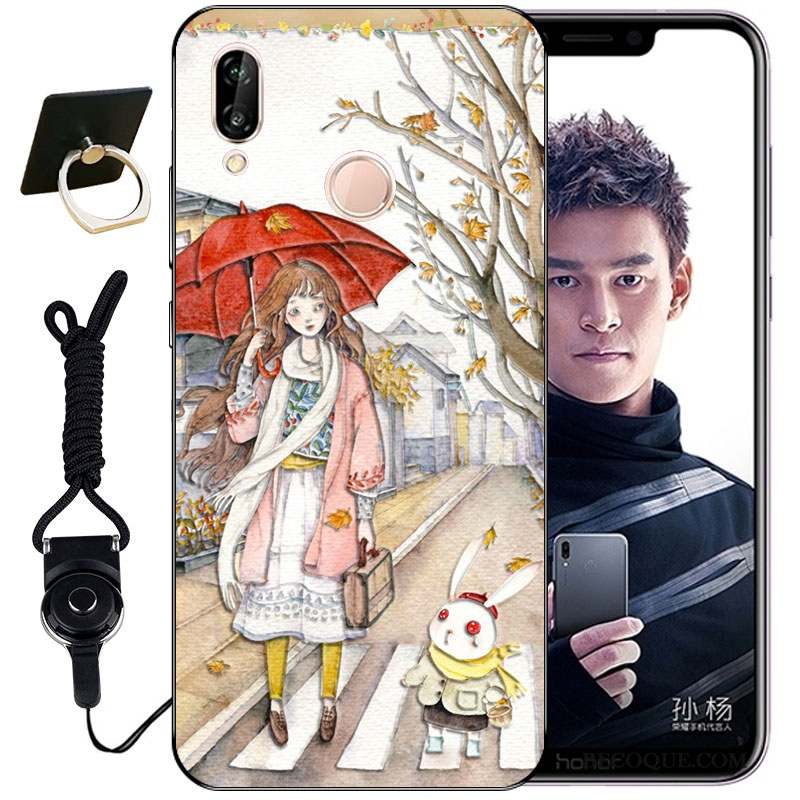 Huawei P Smart+ Gaufrage Mignonne Tout Compris Incassable Coque Étui