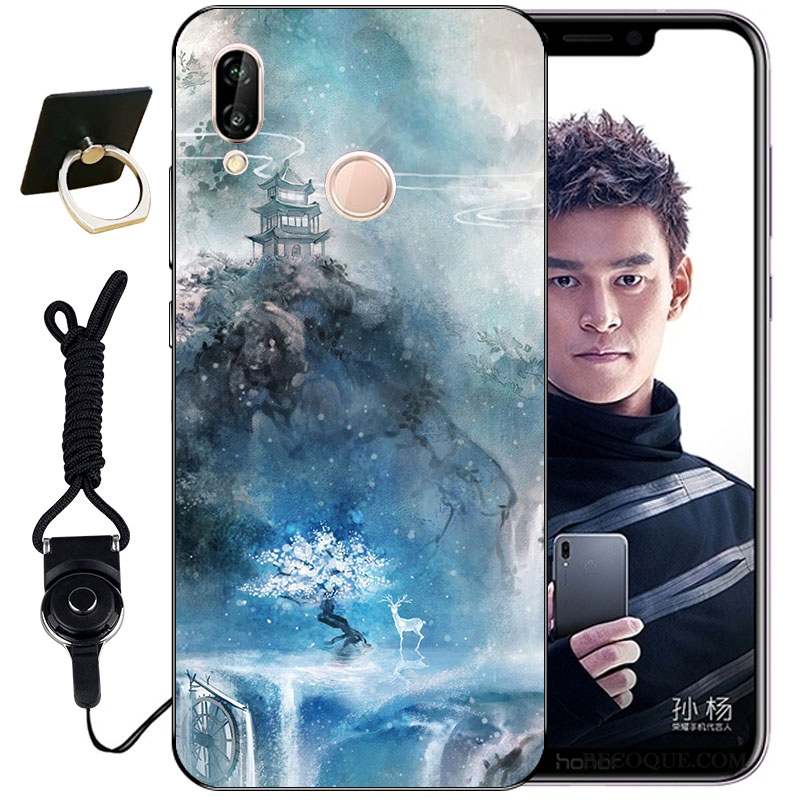 Huawei P Smart+ Gaufrage Mignonne Tout Compris Incassable Coque Étui