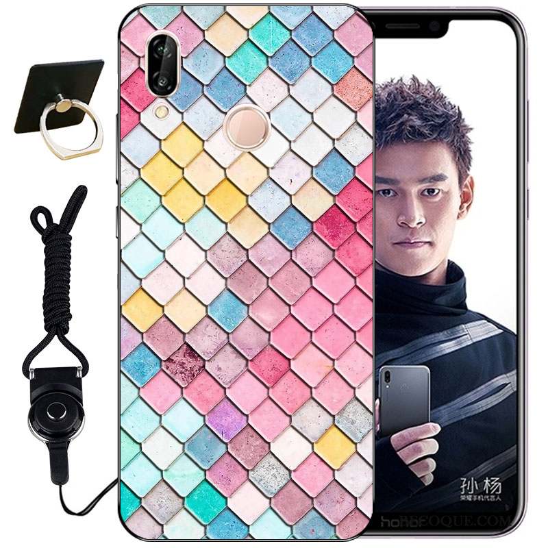 Huawei P Smart+ Gaufrage Mignonne Tout Compris Incassable Coque Étui