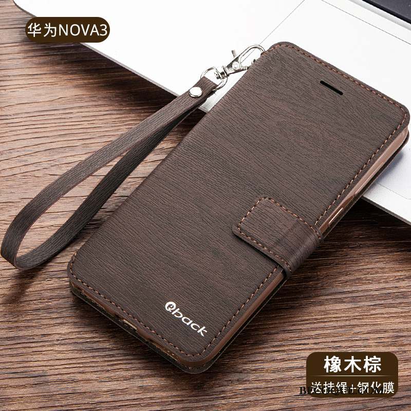 Huawei P Smart+ Incassable Étui En Cuir Protection Housse Coque De Téléphone Bleu