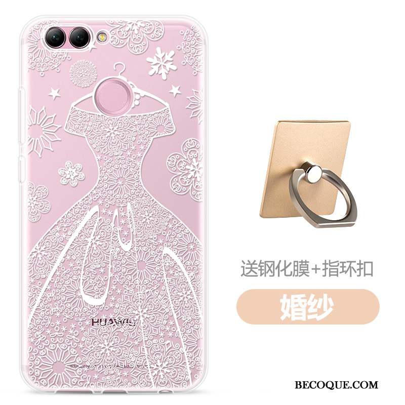 Huawei P Smart Légères Rose Transparent Fluide Doux Silicone Coque De Téléphone