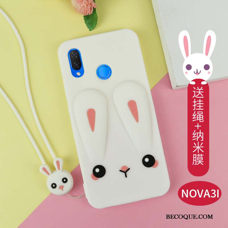 Huawei P Smart+ Noir Dessin Animé Coque De Téléphone Protection Fluide Doux Jeunesse