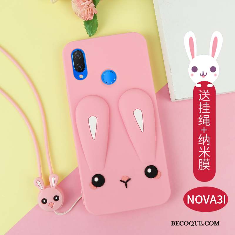 Huawei P Smart+ Noir Dessin Animé Coque De Téléphone Protection Fluide Doux Jeunesse