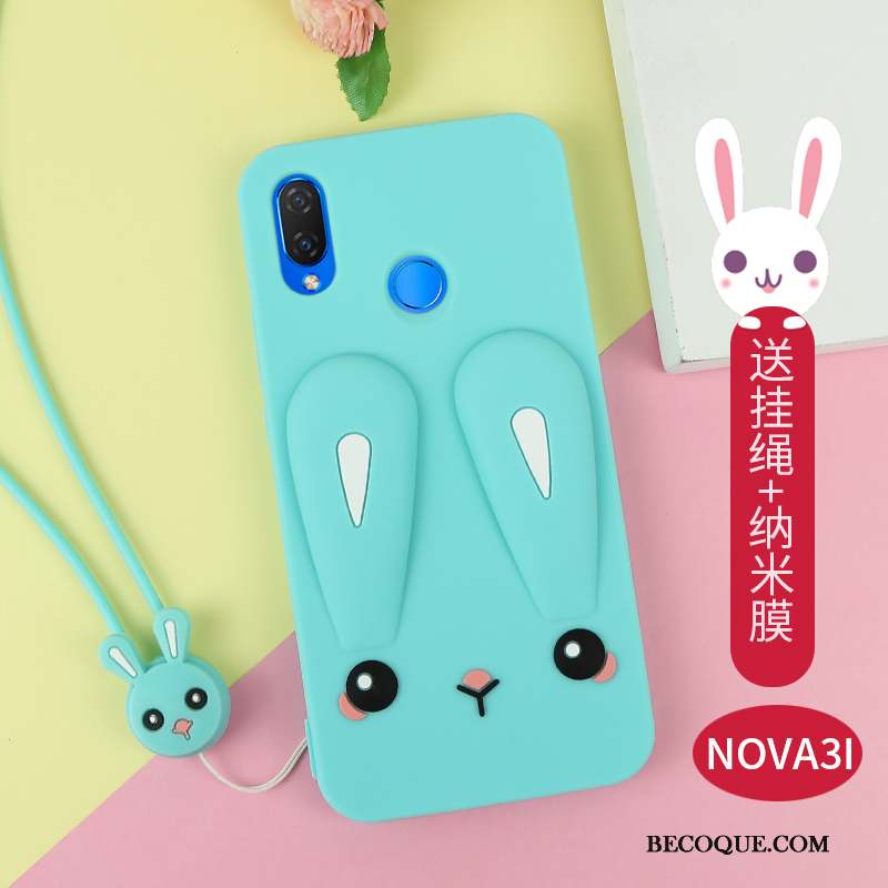 Huawei P Smart+ Noir Dessin Animé Coque De Téléphone Protection Fluide Doux Jeunesse