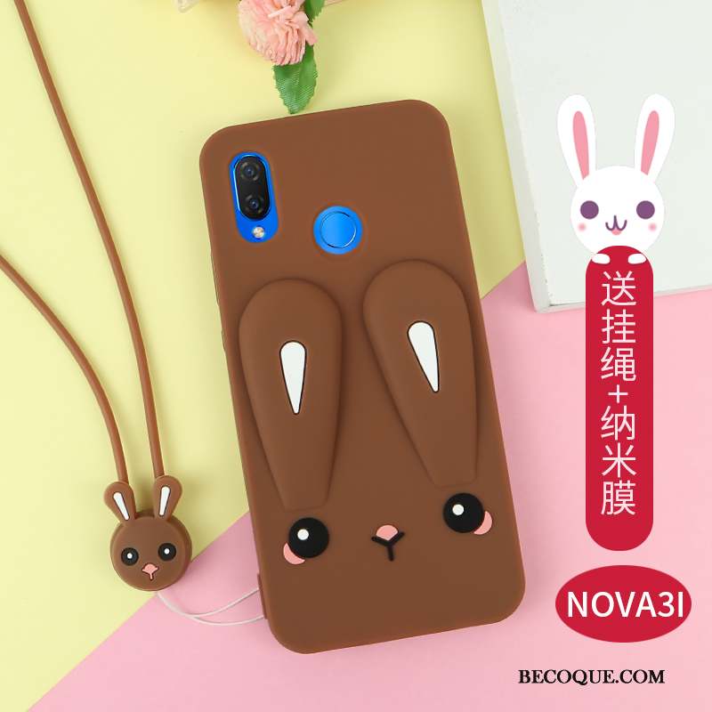 Huawei P Smart+ Noir Dessin Animé Coque De Téléphone Protection Fluide Doux Jeunesse