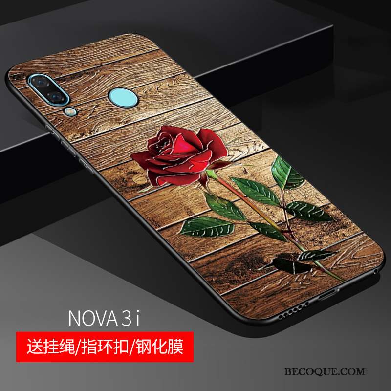 Huawei P Smart+ Personnalité Coque Protection Gaufrage Incassable Personnalisé