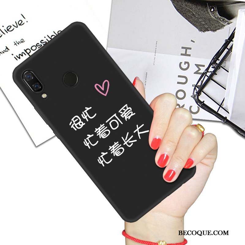 Huawei P Smart+ Protection Coque De Téléphone Marque De Tendance Noir Créatif Étui
