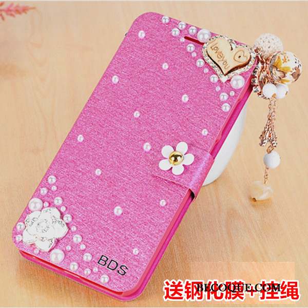 Huawei P Smart+ Protection Strass Coque Bleu Étui En Cuir De Téléphone